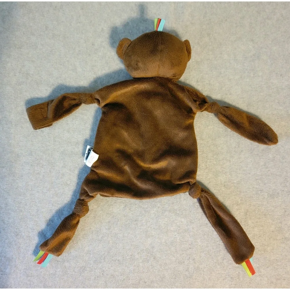 Mud Pie Monkey Lovey Plush Security Blanket 12